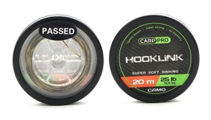 Fir Textil Carp Pro Hooklink Super Soft Sinking Camo 20m - Img 2