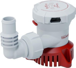 Kit Pompă Santină Attwood Tsunami MK2 T500 – Pachet complet ce conține pompa de 1692L/h, ștuțurile interschimbabile și valva antiretur pentru o evacuare eficientă.