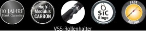 Lanseta Sportex Black Pearl GT-3 2.40m 60g 2buc - Img 3