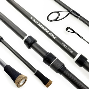 Lansetă Sportex X-Act Zander RS-2 2.15m – blank Toray Carbon, acțiune Medium și putere mare pentru jigging precis și pescuit eficient la șalău și știucă.