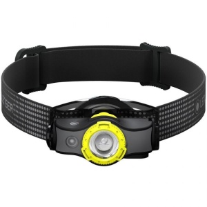 Lanterna frontala Ledlenser MH5 Black Yellow 400 lumeni cu incarcare magnetica