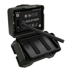 Lanternă frontală Ledlenser HF4R RGB Camo 650 lumeni cu lumini Roșu/Verde/Albastru, alimentare USB-C și protecție IP67.