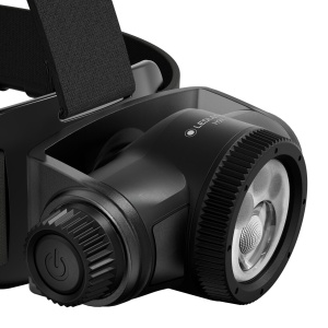 Lanternă frontală profesională Ledlenser H9R 2200 lumeni cu senzori inteligenți Adaptive Light Beam, lumină RGB și protecție IP67.