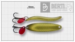 Linguriță Oscilantă Berti Taifun Nr.1 53mm 9g Patrate Gold