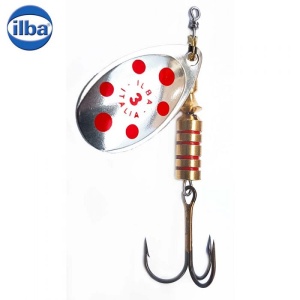 Lingurita Rotativa Ilba Tondo Decorated Silver/Red Nr1 3g