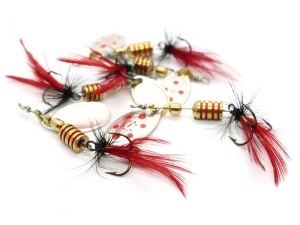 Lingurita rotativa Ilba Tondo Mosca Silver/Red Nr0 2g - Img 2