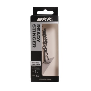 Montură stinger articulată pe lanț BKK Single Chain Stinger-21 cu ancoră Spear-21 SS și șurub frontal pentru năluci moi.