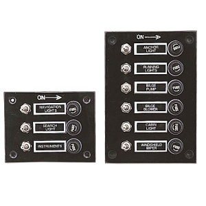 Panou Electric din Bachelita EVAL 12V cu Sigurante Fuzibile 5A (3 sau 6 Canale)