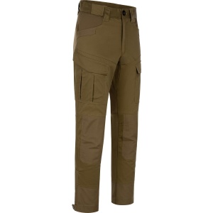 Pantaloni tehnici de vânătoare Mauser Stalker Pants Tobacco cu panou dorsal elastic și întărituri antiuzură