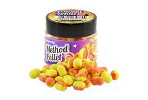 Pelete cârlig Benzar Mix Bicolor Method Pellet – momeală flotantă cu două arome și două culori, creată pentru method feeder și pescuit eficient la crap
