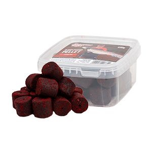 Pelete Somn Benzar Mix Catfish Pellet 30mm – pelete pre-perforate, dipuite, cu miros extrem și culoare roșu sângeriu, pentru atracție maximă la somn mare pe lacuri și ape curgătoare.