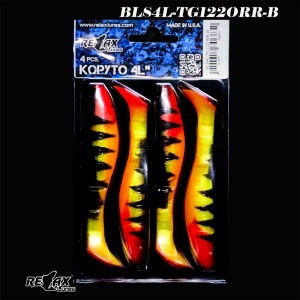 Relax Kopyto 4L Tiger 10cm, Naluci Soft Spinning, 4buc/blister Culoare TG122ORR