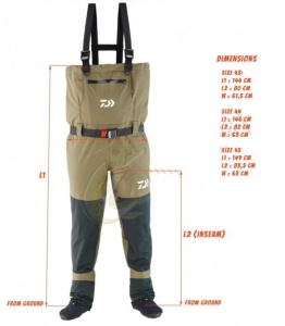 Salopeta Daiwa D-VEC Breathable Waders Marimea 43 - Img 4