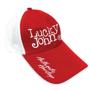 Sapca Lucky John Rosu Alb
