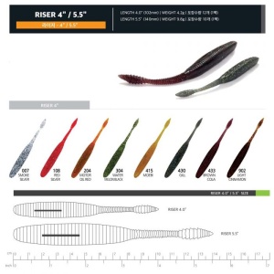 Shad Damiki Riser 10.2cm 007 Smoke Silver