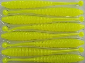 Shad Rapture Evoke Worm 10cm Neon Yellow 8buc plic