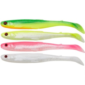 Shad Savage Gear Slender Scoop Shad Dark Water Mix 9cm 4buc/plic - Img 2