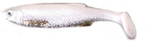 Shad Savage LB 3D Bleak Paddle Tail White Silver 8cm, 5buc/plic