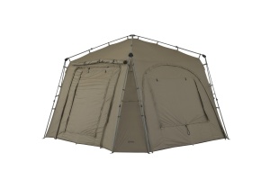 Shelter Mivardi Base Camp XL 300x300x190 cm – Spațiu imens, structură stabilă din aluminiu și ventilație superioară pentru confort maxim la pescuit.