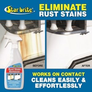 Star Brite Rust Stain Remover Spray – Soluția rapidă și eficientă pentru eliminarea petelor de coroziune, protejând în același timp integritatea finisajelor de pe barca sau rulota ta.