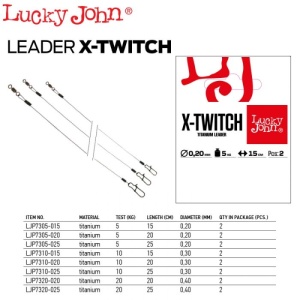 Strune Lucky John X-Twitch Titan 15cm 0.30mm 10kg