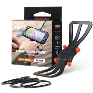 Suport Deeper pentru smartphone cu prindere elastica din silicon pe manerul lansetei de pescuit