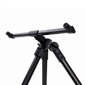 Tripod Telescopic Riverpod Elegance Feeder Pro – Detaliu picioare reglabile și filet metalic pentru suport de 2 lansete.