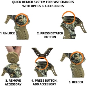 Tripod Primos Trigger Stick Gen 3 – trepied telescopic cu reglaj rapid, stabilitate perfectă și control total între 61–157 cm