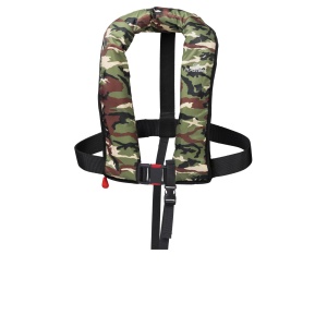Vestă de Salvare Auto Gonflabilă Plastimo Neo 165 Fisherman Camo Verde, UML 165N, Camuflaj