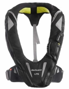 Vesta Salvare Spinlock Deckvest Lite 170N, Ultra-Usoara, Peste 50kg, Umflare Automata, pentru Pescuit si Agrement, Black