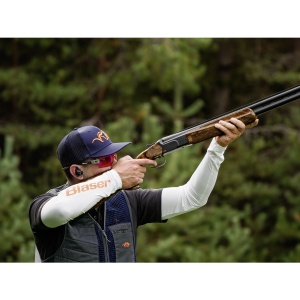 Vestă de tir competițională Blaser Robert Marine Navy – Echipament tehnic pentru tir sportiv cu inserții de plasă pentru ventilație și buzunare mari pentru muniție