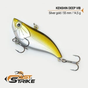 Vobler Fast Strike Kenshin Sinking Vib 5.5cm 14.5g Silver Gold