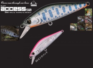 Vobler Yarie 677 Access Minnow S 50mm 3.6g D3 Pink Back - Img 2