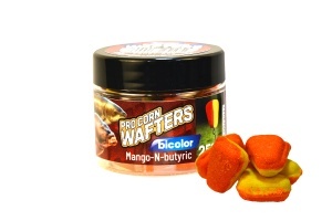 Wafters Benzar Pro Corn Bicolor 14mm, momeală critic echilibrată cu aspect natural de porumb și contrast bicolor pentru pescuit eficient la crap.