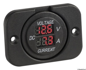 Ampermetru și Voltmetru Digital Osculati, Tip Priză Marină, 8-32V