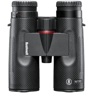 Bushnell Nitro 10×42 – ED Prime, prisme BaK-4 PC3, EXO Barrier, FMC, Ultra-Wideband Coating, IPX7, 695 g, 140 mm. Claritate excelentă în orice condiții.