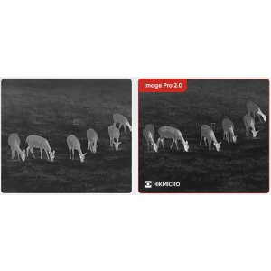 Binoclu termic și digital multispectral Hikmicro Habrok Pro HQ50L LRF – Dispozitiv optic premium de vânătoare echipat cu senzor termic de 640x512 pixeli (NETD <15mK), cameră digitală 4K UHD, telemetru laser de 1000m, iluminator IR de 850nm și ecrane duale