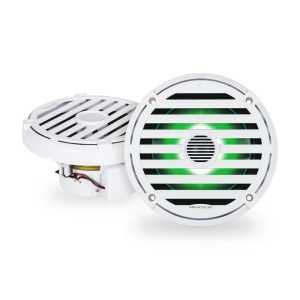 Boxe Marine Coaxiale Aquatic AV Elite EL423 6.5", Iluminare LED RGB, 4 Ohmi, 240W, Albe