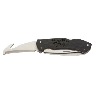 Briceag Browning Primal Kodiak 3 – Sistem cu 3 lame pliabile (Drop Point 89mm, Guthook, Fierăstrău), oțel inox și mâner cauciucat anti-alunecare
