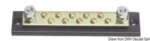Bus-Bar electric 150A 2 x 6mm / 145mm x 31mm