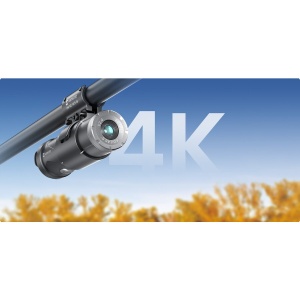 Cameră de acțiune pentru vânătoare HIKMICRO HIKCam A7E 4K 64GB, echipată cu sistem de activare la recul, zoom 2x-8x, protecție IP67 și adaptoare de montaj pe țeavă.