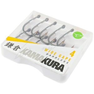 Carlige Korda Kamakura Wide Gape Barbless 10buc/cutie - Img 3