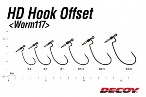 Carlige Offset Decoy Worm 117 HD - Img 5