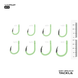 Cârlige Vagner Hook Livebait Pro – Echipament profesional pentru monturi hair-rig la somn, cu ochet sudat și strat luminescent pentru vizibilitate maximă.
