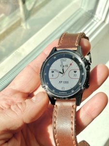 Ceas Garmin Epix Gen2 Sapphire - Black Titanium Cu Brăţară De Piele Chestnut - Img 9