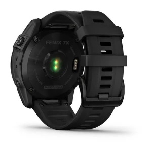 Ceas Garmin Fenix 7X Sapphire Solar Titan DLC Black Cu Curea Neagră - Img 2