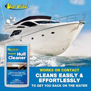 Star Brite Instant Hull Cleaner – Soluția rapidă care redă albul impecabil al chilei tale, eliminând instantaneu oxidarea și petele de pe linia de plutire fără efort fizic.