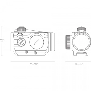 Dispozitiv de ochire Red Dot Hawke Vantage RD 1x30 punct roșu 3 MOA cu montură Weaver din aluminiu.