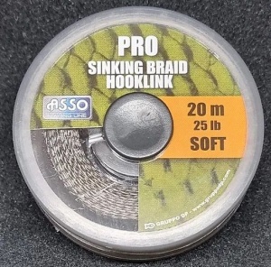 Fir Textil Cu Camasa Asso Pro Soft Sinking Braid Hooklink Multicolor 20m