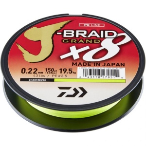 Fir Textil Daiwa J-Braid Grand X8E Chartreuse 135m